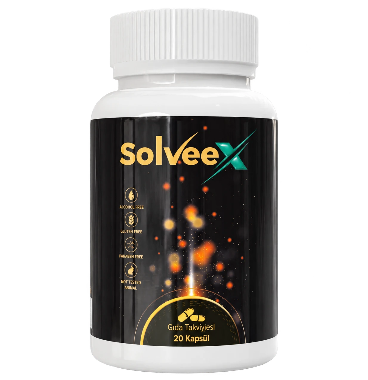 SolveeX takviye edici gıda, 20 kapsüllük şişe